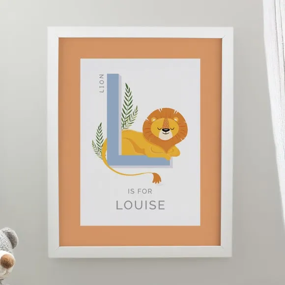 Personalised Animal Alphabet Poster Frame 3