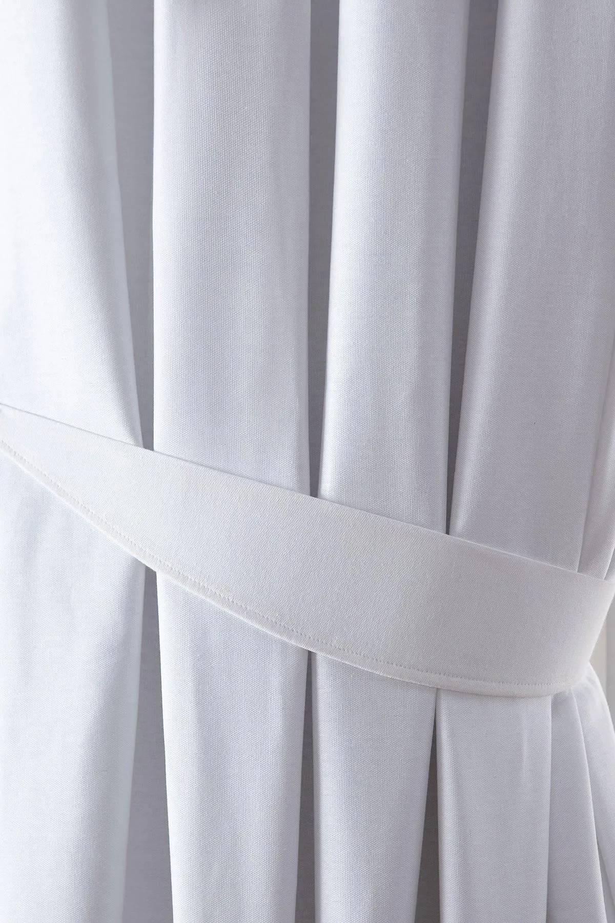 Fusion 'Dijon' Thermal & Blackout Fully Lined Pencil Pleat Curtains in White 3
