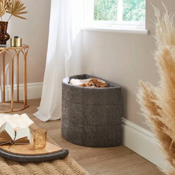 Chenille Half Moon Ottoman 3