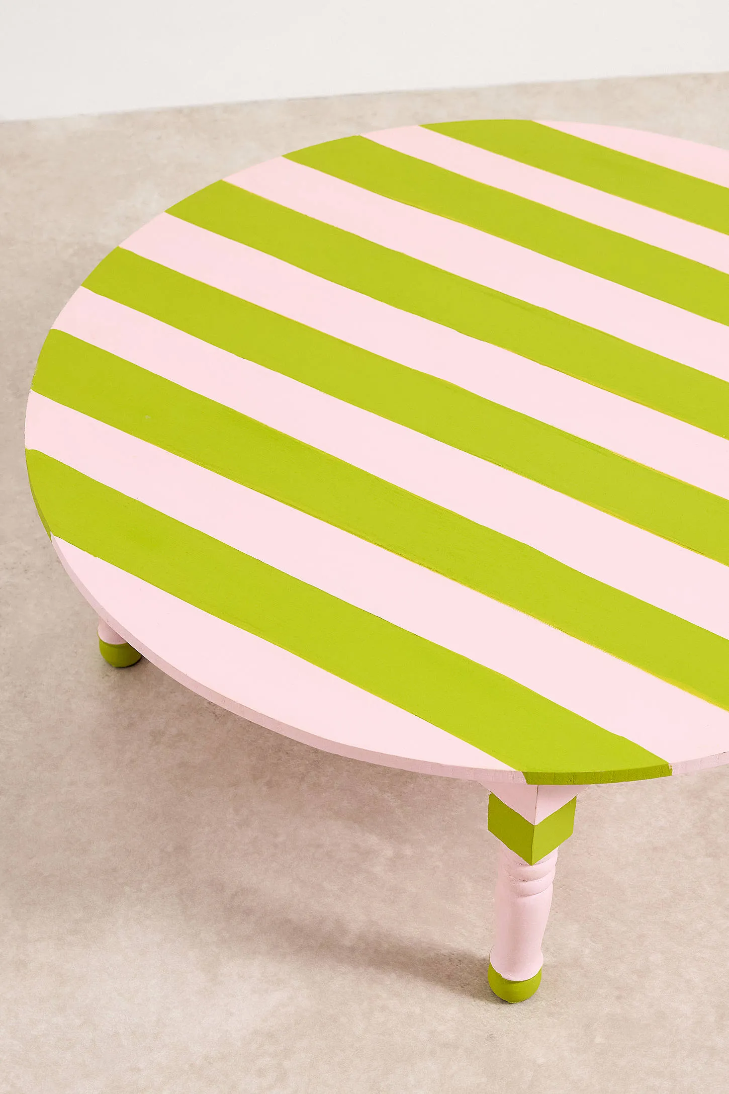 Striped Hand-Painted Coffee Table 5