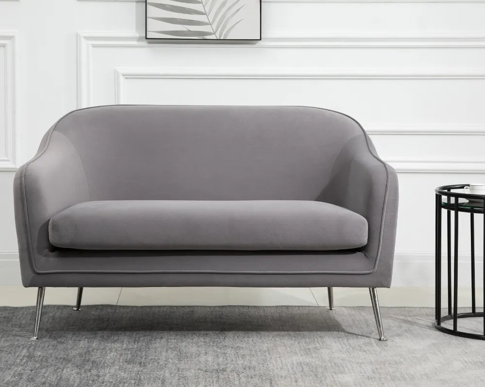 Novello Grey Fabric 2 Seater Sofa