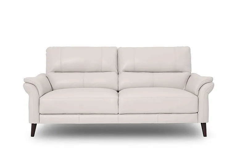Winner 3 Seater Leather Sofa - Cotton