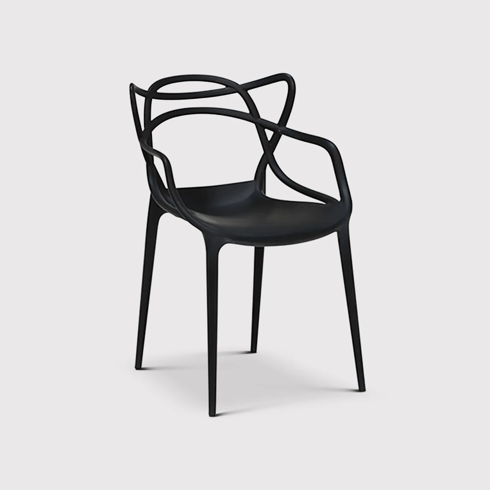 Kartell Masters Dining Chair, Black Plastic | Barker & Stonehouse 3