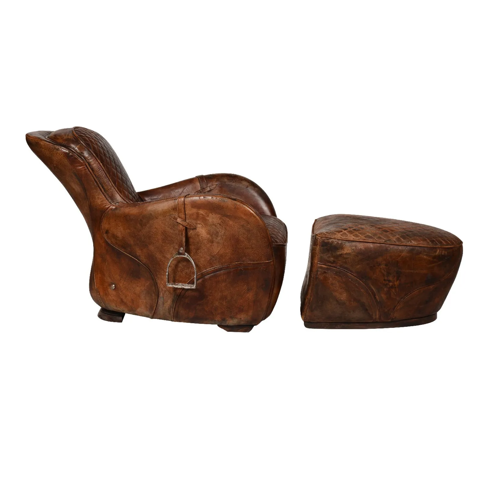 Timothy Oulton Saddle Accent Chair, Brown Leather | Barker & Stonehouse 6