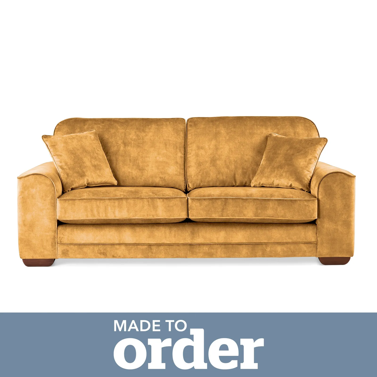 Morello 3 Seater Sofa Slub Velvet Slub Velvet Mustard