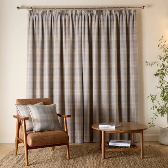 Pinfold Check Pencil Pleat Curtains 4