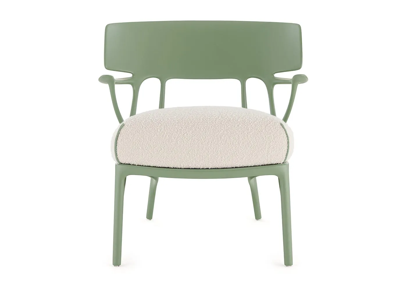Kartell A.I. Lounge Boucle Green & White 2