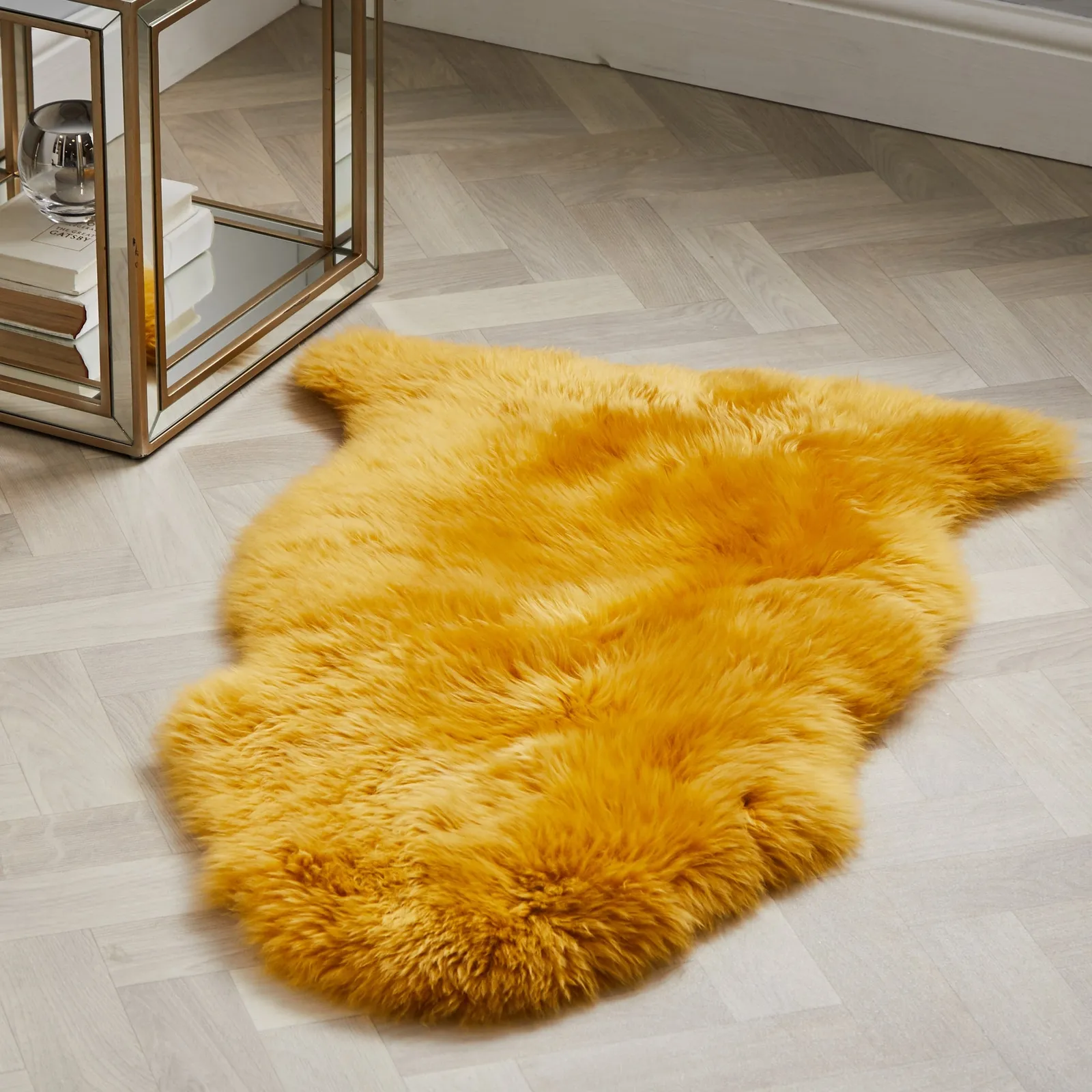 Single Pelt Sheepskin Rug Ochre
