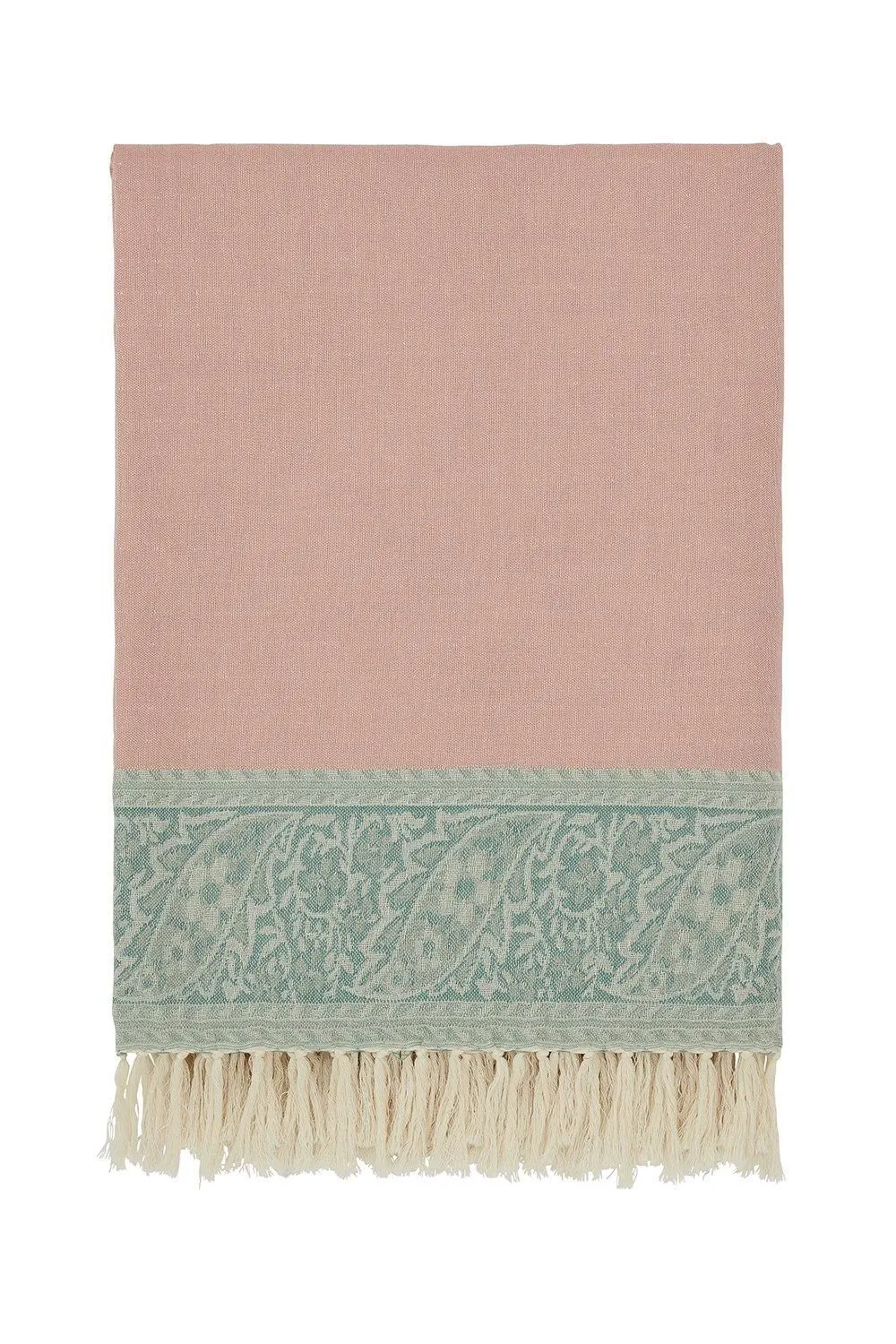 Morris & Co 'Strawberry Thief - Severne' Throw 130X170cm in Light Pink