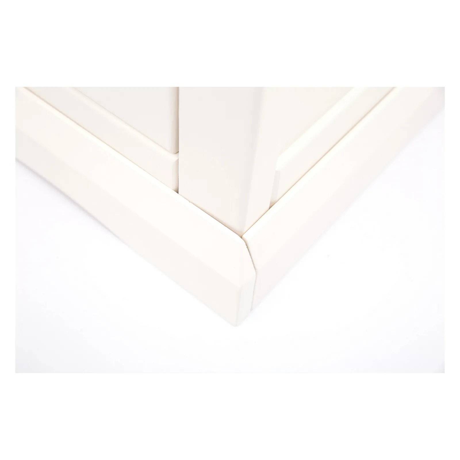 Cabinet Bits Cosenza 3 Drawer Desk - Dressing Table Brass Cup Handle in Off-White 5