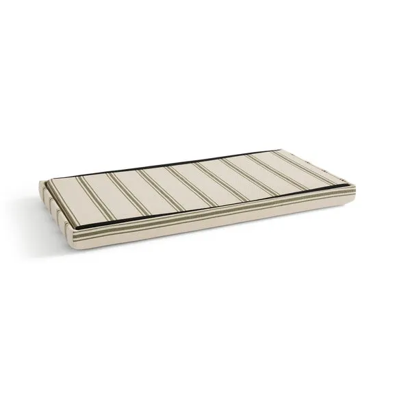 Faux Linen Folkstone Stripe Rectangle Ottoman 4