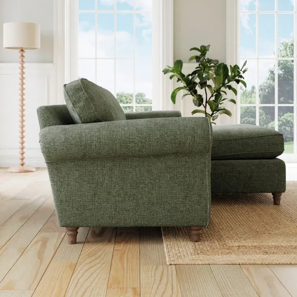 Flori Chenille Soft Texture Corner Chaise Sofa 3