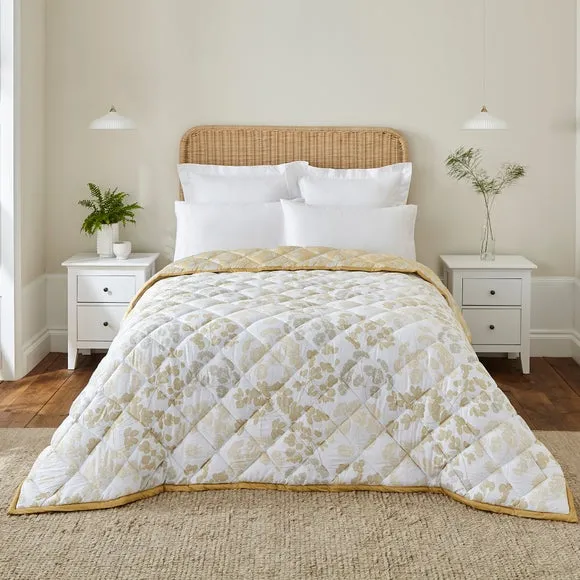 Dorma Daylesford Yellow 100% Cotton Bedspread