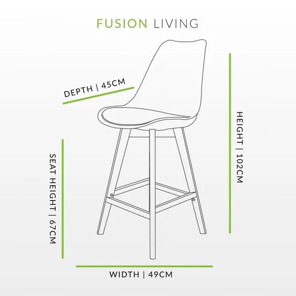 Fusion Living Soho Clear Plastic Bar Stool 6