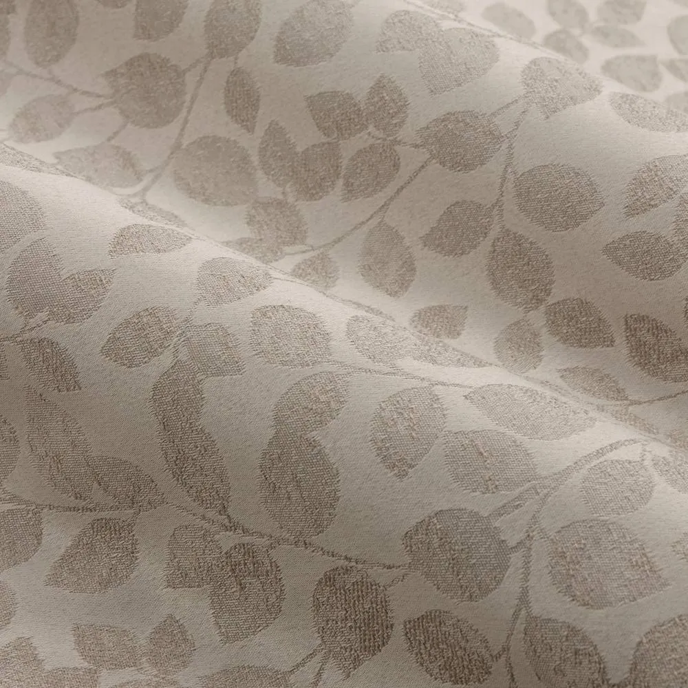 Wylder Grace Leaf Jacquard Fully Lined Pencil Pleat Curtain Pair in Natural 6