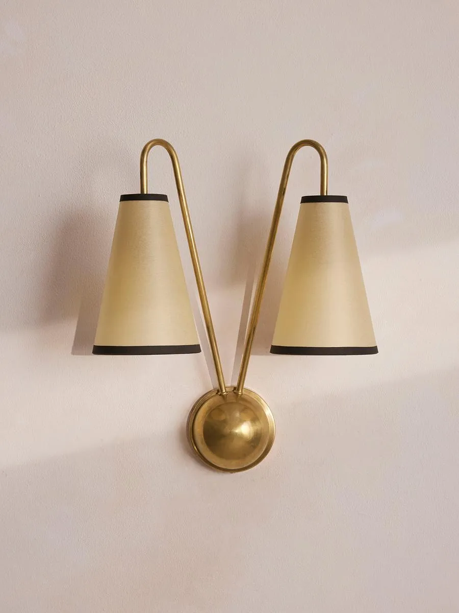Clarke Wall Light, Antiqued Brass