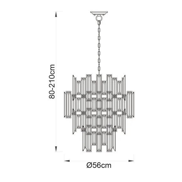 Vogue Dante 12 Light Chandelier 6