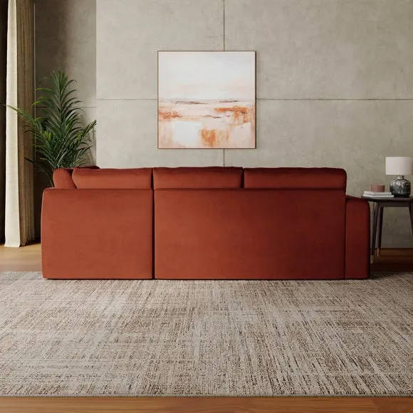 Abel Matte Velvet Corner Sofa 2