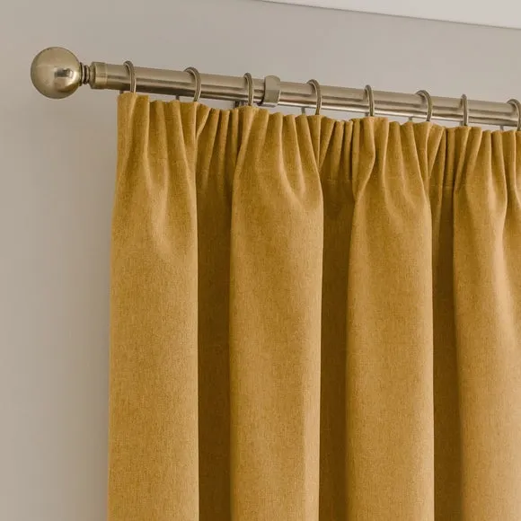 Luna Brushed Pencil Pleat Curtains (Blackout Available) 1