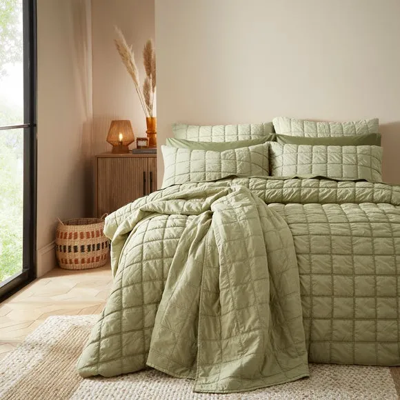 Evana Stitch Duvet Cover and Pillowcase Set 6