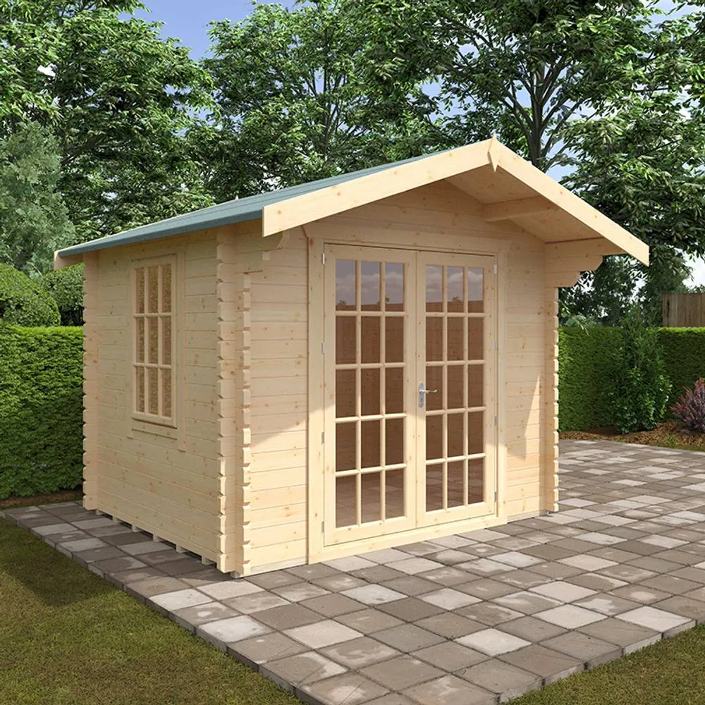 Buttercup Farm 8x10w The Lotherton Plus 44mm Cabin - L235 x W295 x H261.6 cm in Natural 2