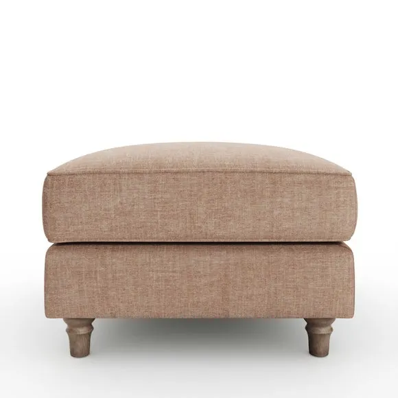 Flori Tonal Plush Chenille Footstool 6