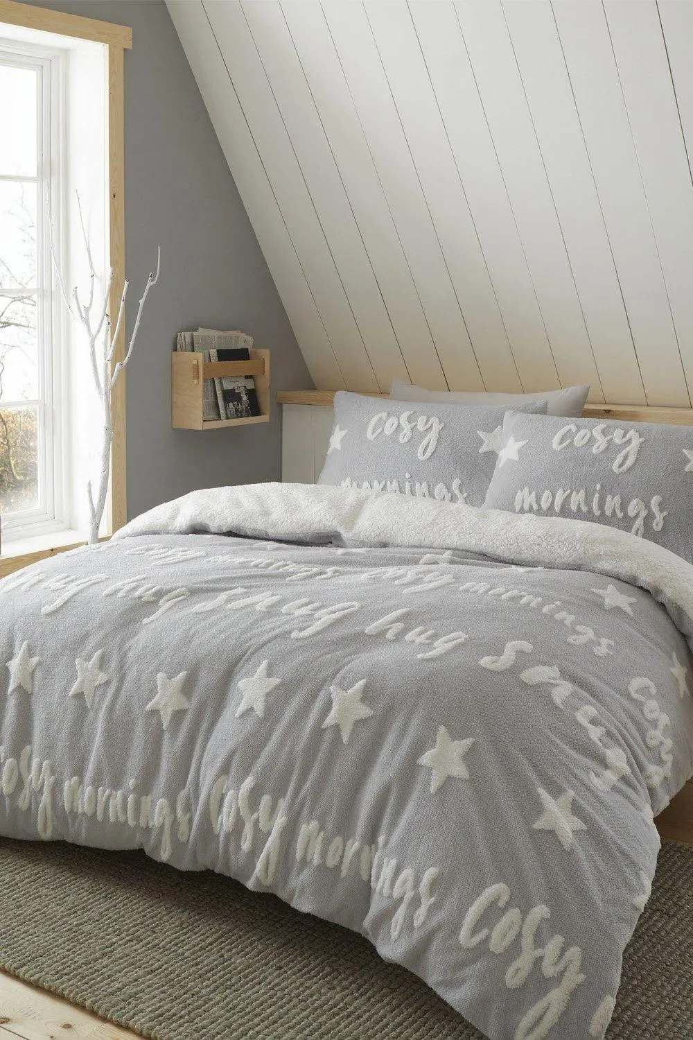 Cosy Up Tufted Fleece Double Duvet Set