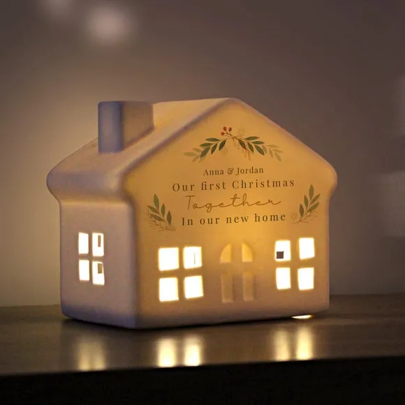 Personalised Christmas LED Ceramic House 2