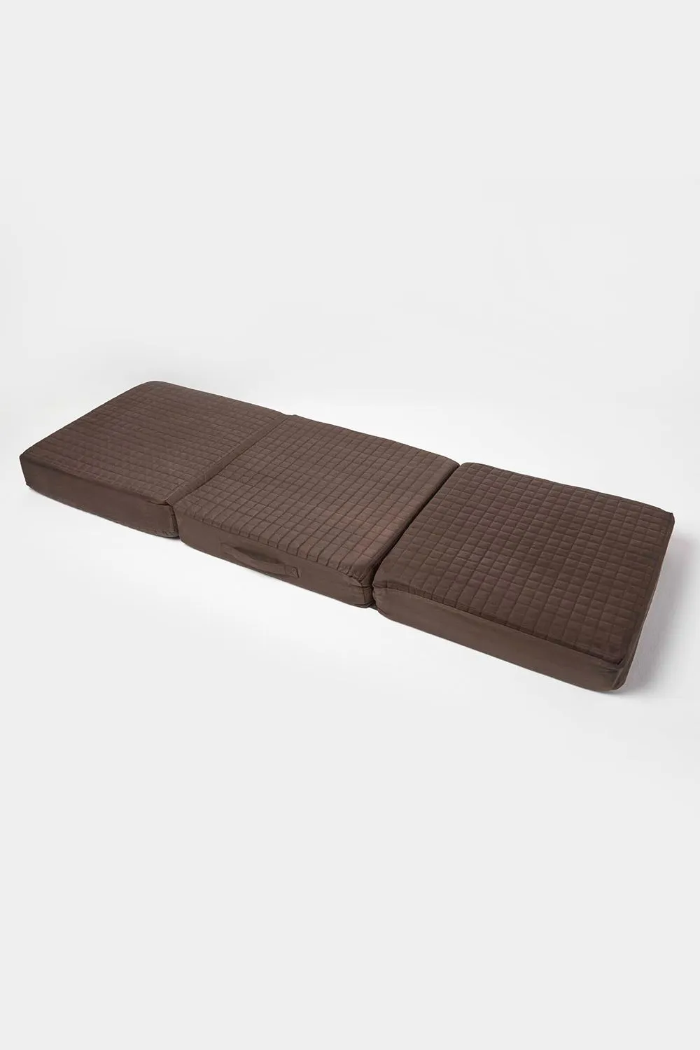 Homescapes Quilted Polyester 3 Seater Orthopaedic Booster Cushion Cover in Chocolate 5