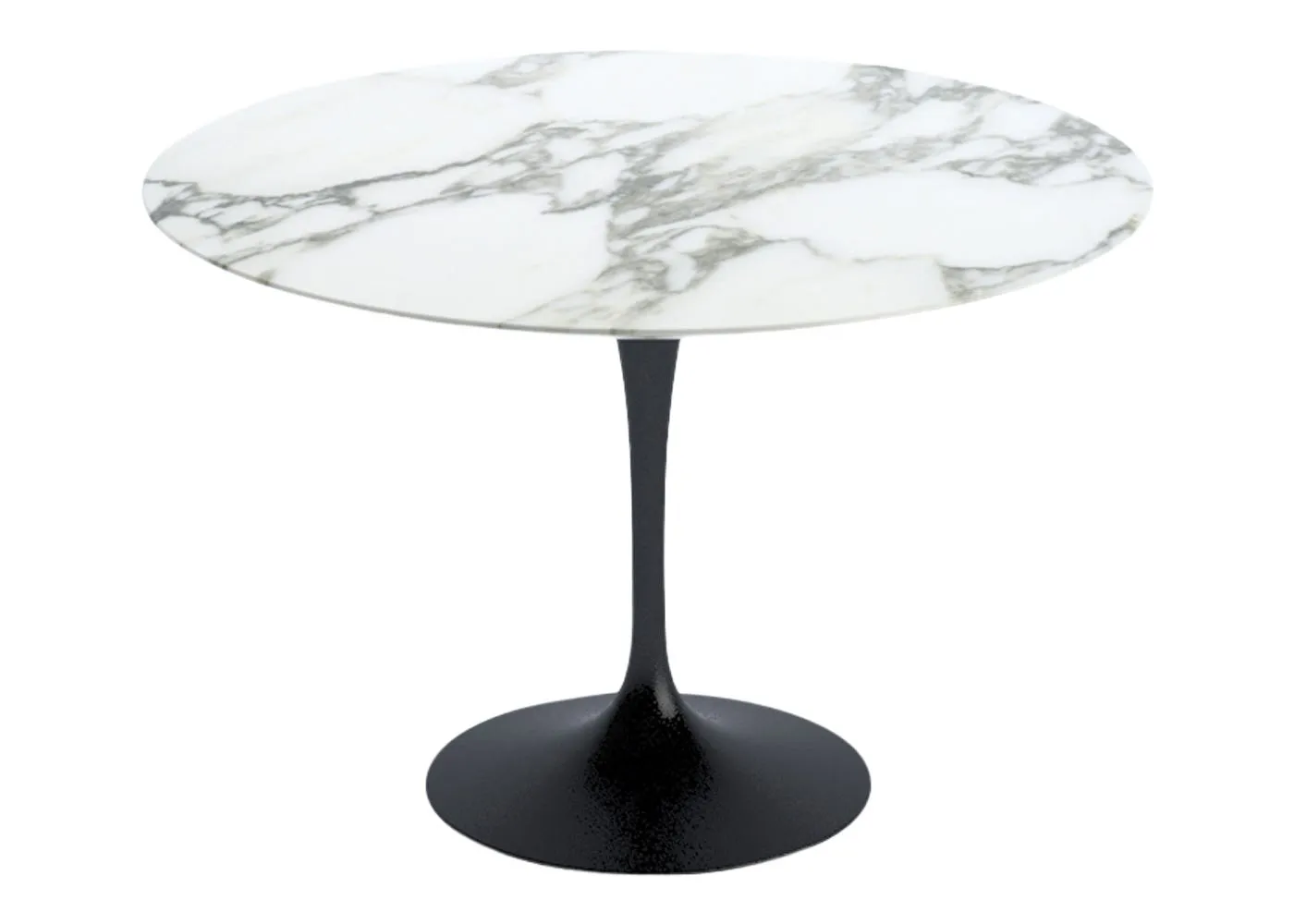 Knoll Saarinen Dining Table with Black Base in Arabescato 107cm