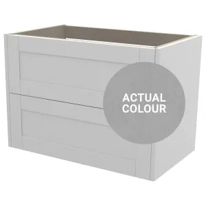 Duarti By Calypso Highwood 800mm Full Depth 2 Drawer Wall Hung Vanity Unit - Fossil Grey