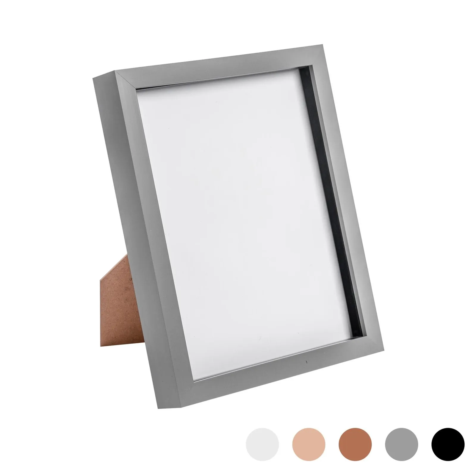 Nicola Spring 3D Box Photo Frame - 8 x 10" in Grey