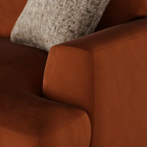 Lawson Matte Plush Velvet 3 Seater Sofa 5