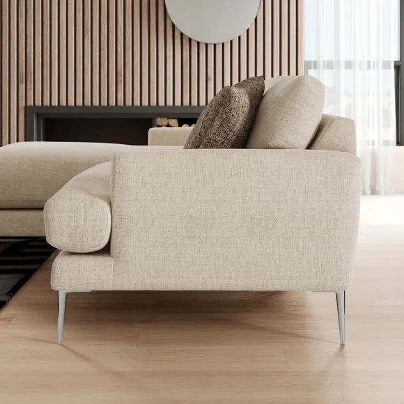 Lawson Chunky Tonal Weave Corner Chaise Sofa 2