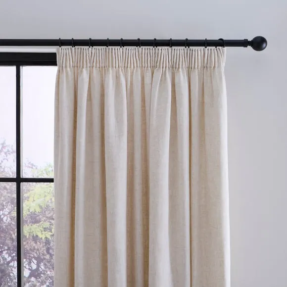 Linen Blend Pencil Pleat Curtains