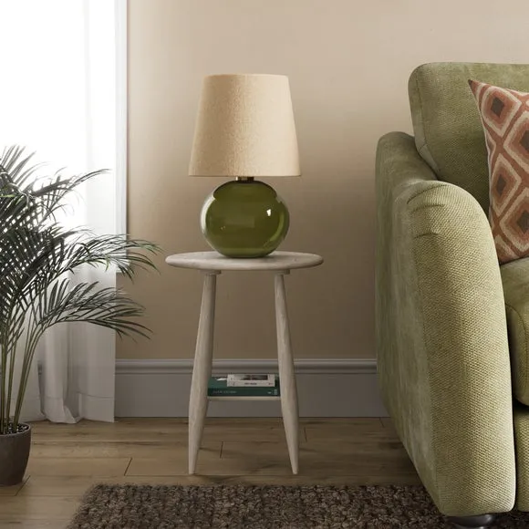 Haider Side Table with Shelf, Acacia Wood 1