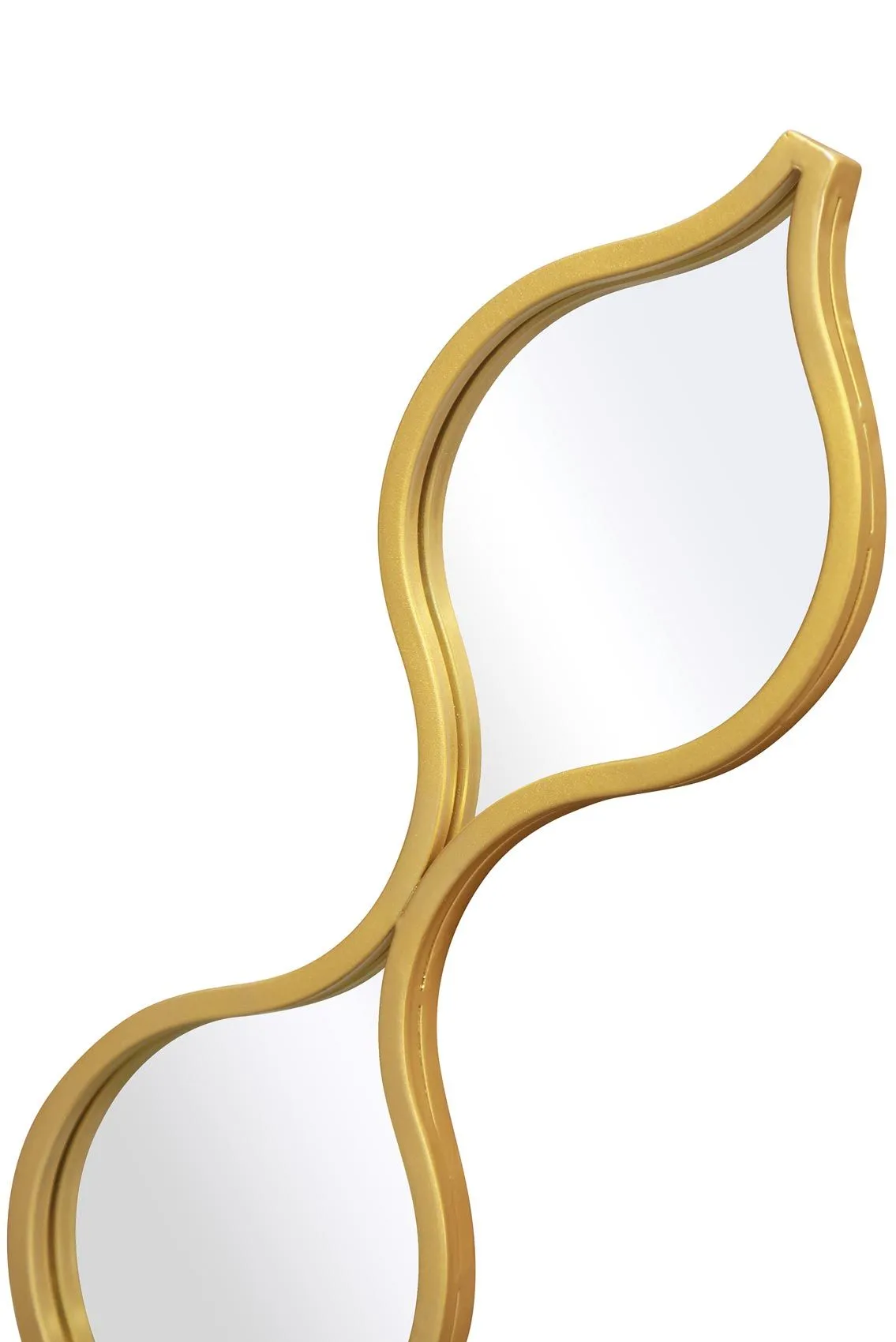 MirrorOutlet Gold Metal Framed Tear Drop Garden Wall Mirror 49" X 6" (124 X 15CM) 5