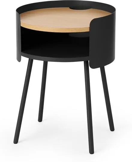 Ooty Bedside Table, Black