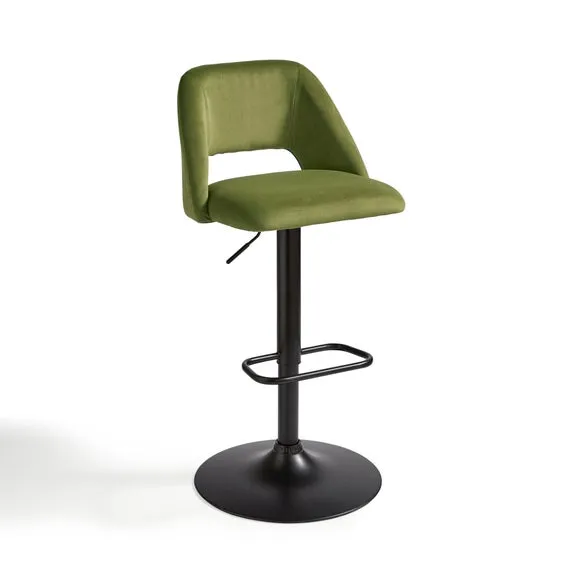 Jonas Adjustable Height Bar Stool, Velvet 5