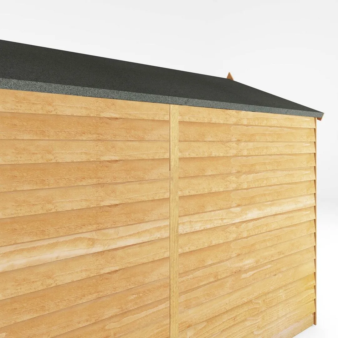 Mercia Single Door Overlap Apex Windowless Shed - L240.4 x W190.5 x H198.6 cm in Brown 6
