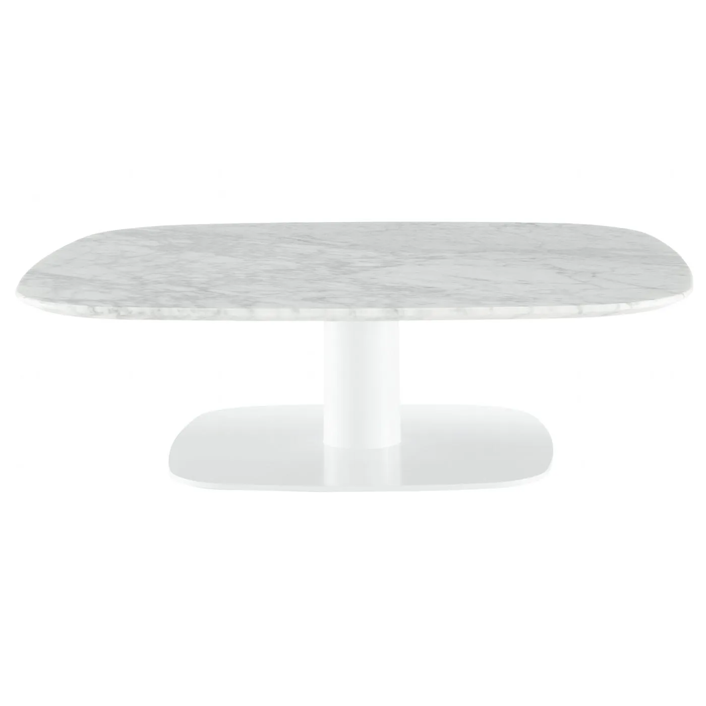 Ligne Roset Alster Low Coffee Table with White Carrera Marble Top 2