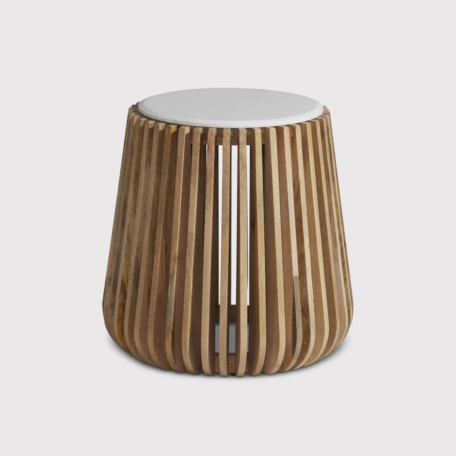 Ombra Side Table, Round, Neutral Marble | Barker & Stonehouse