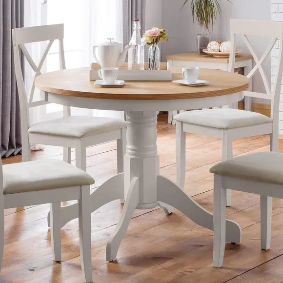 Davenport 4 Seater Round Pedestal Dining Table 1