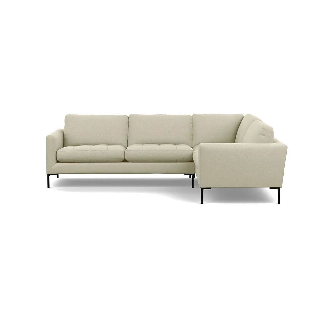 Heal's Eton Right Hand Facing Corner Sofa Cotton Grain Black Feet