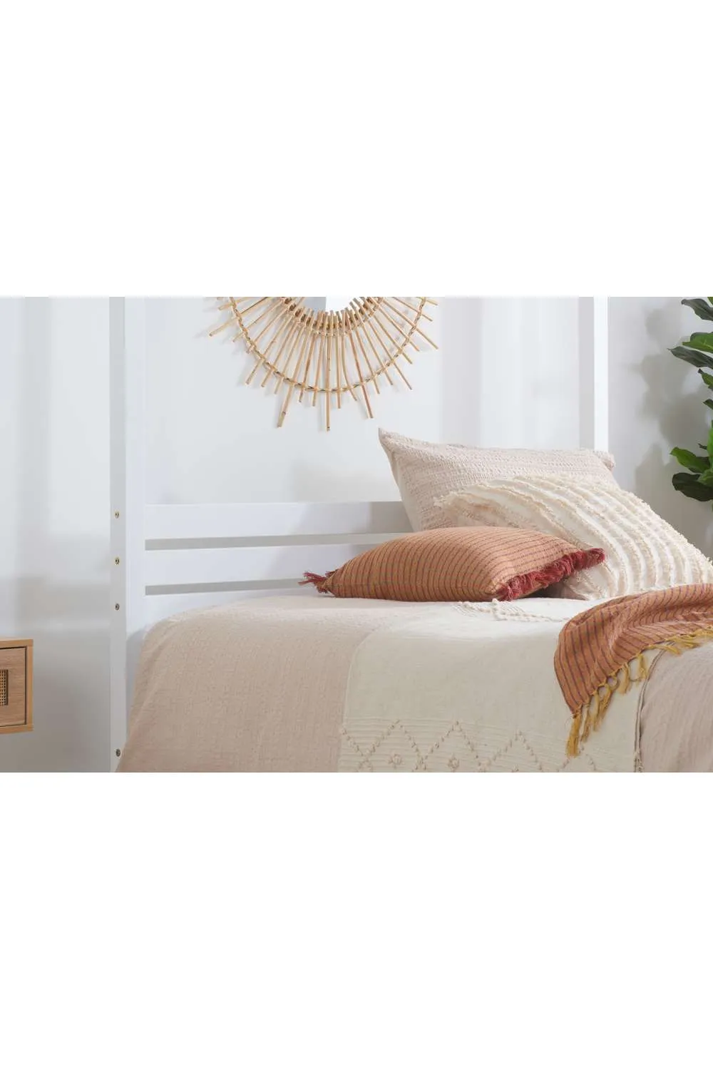 Birlea Four Poster Bed Frame Solid Wood 4 Poster Canopy Mercia in White 3