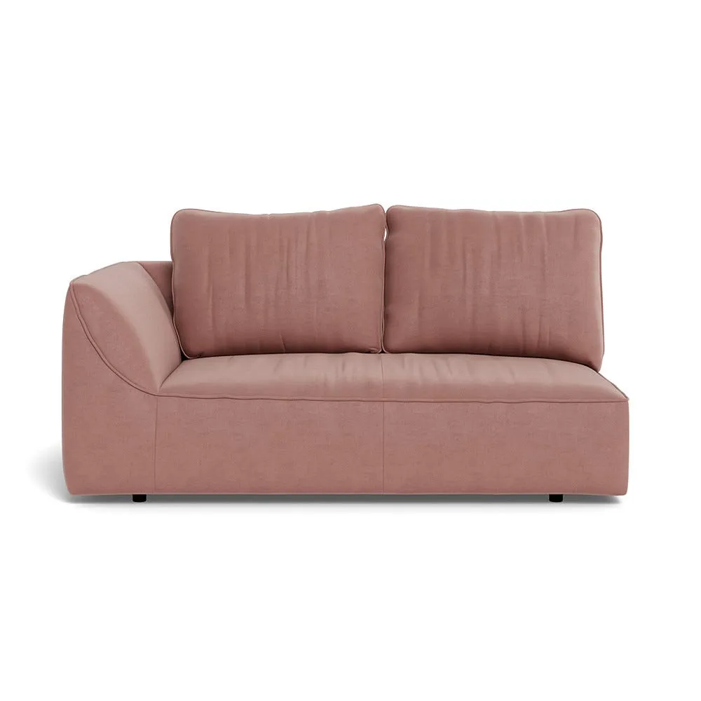 Heal's Morven Left Hand Facing 2 Seater Unit Smart Luxe Velvet Dusky Pink