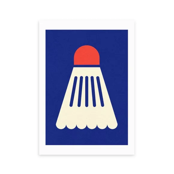 East End Prints Badminton White Red Print by Rosi Feist 2