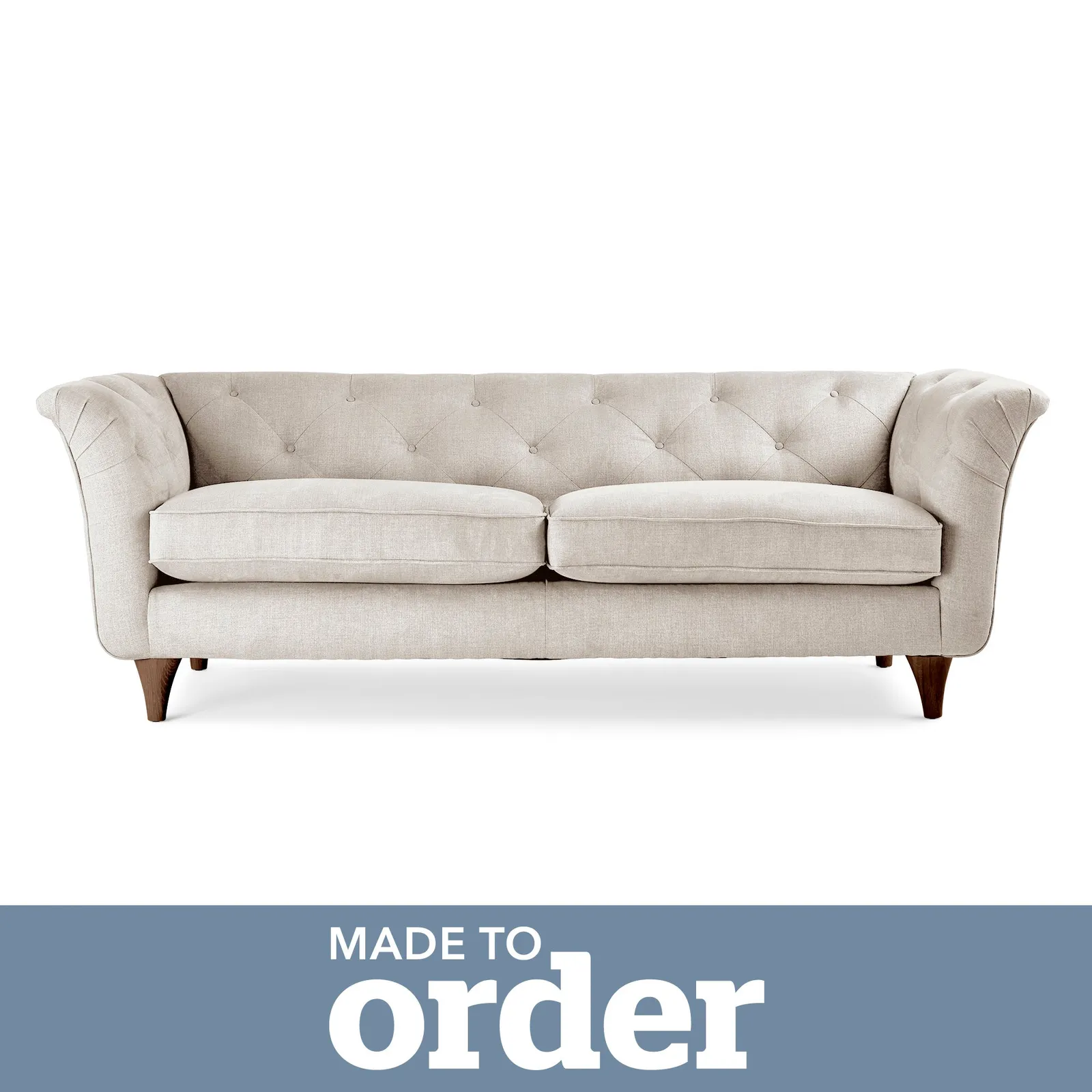 Jaipur 3 Seater Sofa Brushed Plain Fabric Brushed Plain Silk