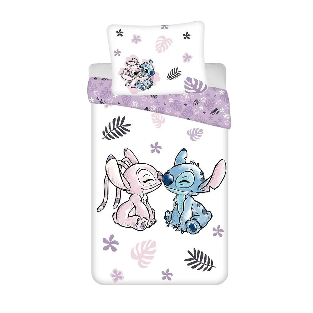 Lilo & Stitch Cotton Duvet Cover Set in White