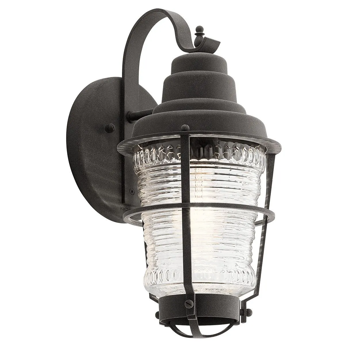 Netlighting Kichler Chance Harbor Outdoor 1 Light Wall Lantern Weathered Zinc IP44 in Grey
